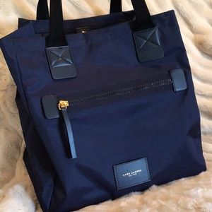 Marc Jacobs navy nylon tote bag